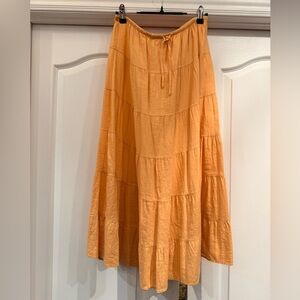 Wilfred Bouquet Linen Maxi Skirt in Apricot